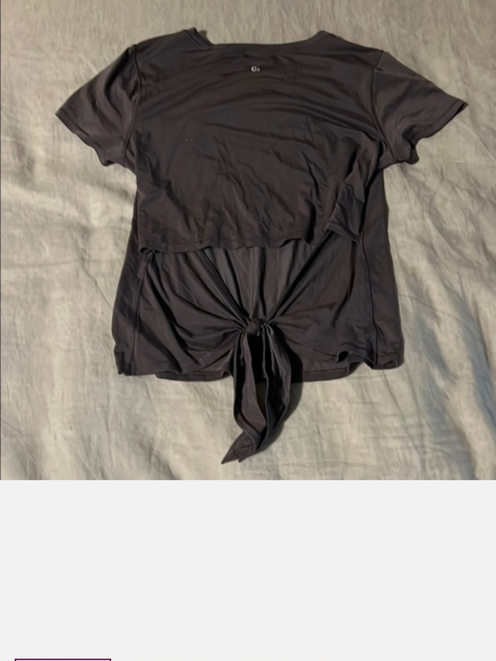 lululemon athletica Size 4 Black Short Sleeve Tie-Front Tee